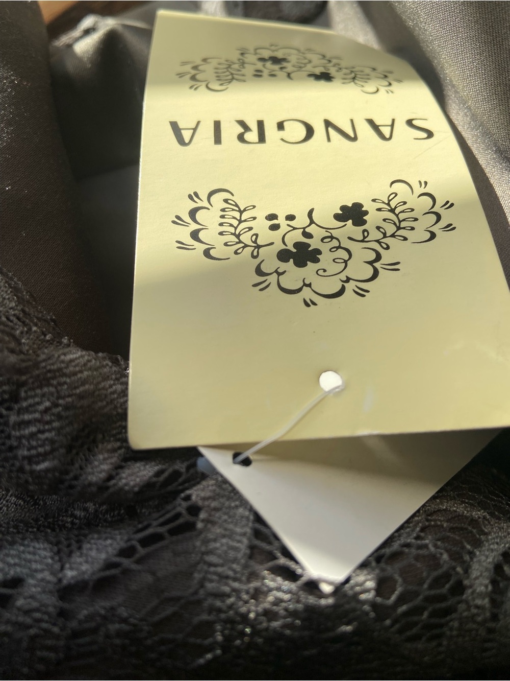 Signature by Sangria Grey Satin & Lace Panel Sheath Cocktail Dress NWOT size 8 - Picture 15 of 15